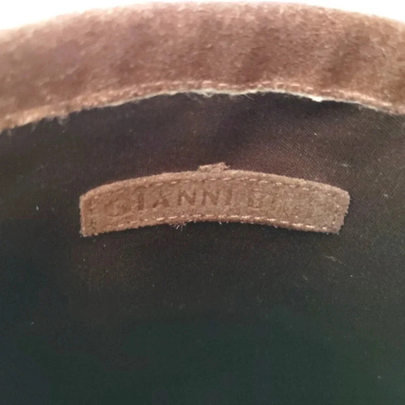 Vintage Gianni Bini Boots Dark Brown Suede Leather Fringe 9M Low Brazil - Picture 12 of 16